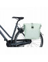 SACOCHE ARRIERE VELO DOUBLE BASIL SOHO 41L VERT PASTEL FIXATION VELCROS SUR PORTE BAGAGE (31x12x37cm) AVEC ECLAIRAGE LED