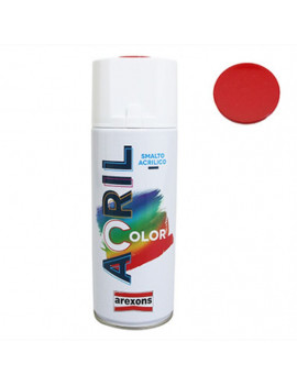 Bombe de peinture arexons acrylique rouge securite ral 3001 (cadr...