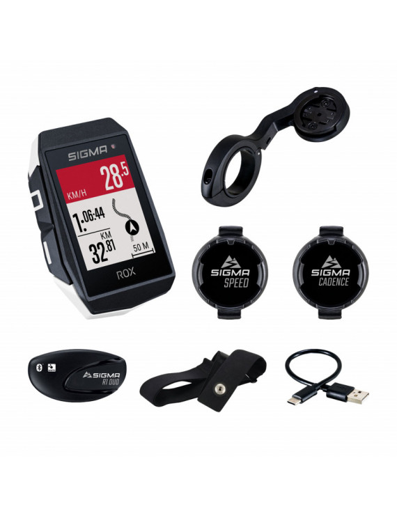 COMPTEUR SIGMA ROX11.1 EVO GPS NOIR AVEC CARDIO, ALTIMETRE, EMETTEUR CADENCE + VITESSE