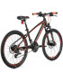 VELO MUSCULAIRE VTT 24 LEADER FOX CAPITAN 2020 GARCON NOIR MAT-ORANGE 7V (TAILLE ENFANT 135 à 145 cm)