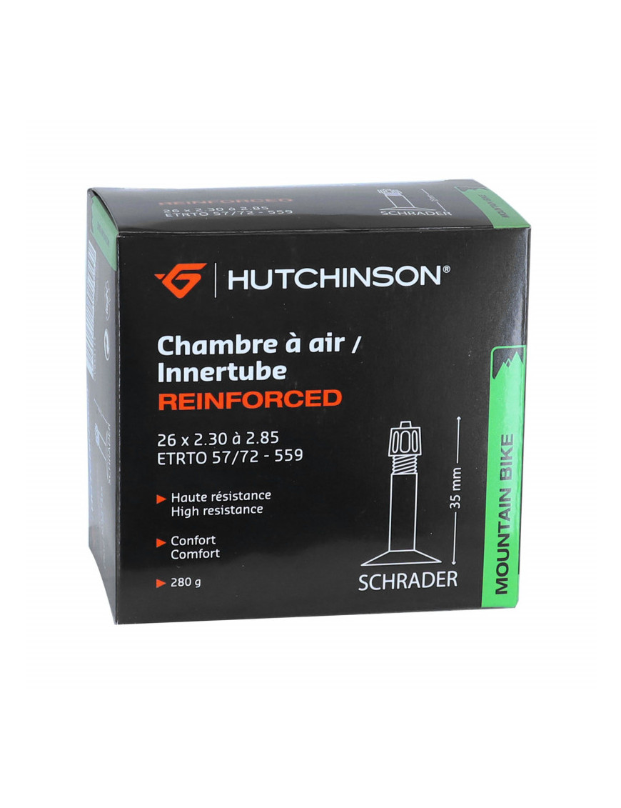 CHAMBRE A AIR VELO 26 x 2.30-2.85 HUTCHINSON RENFORCE KOLOSS VALVE STANDARD 48mm