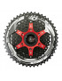 CASSETTE 11V. SUNRACE MX9 10-46 VTT CORPS XD (EMPREINTE SRAM) (LIVRE EN BOITE) METALLIC ARGENT  - LIVRE AVEC ADAPTATEUR -