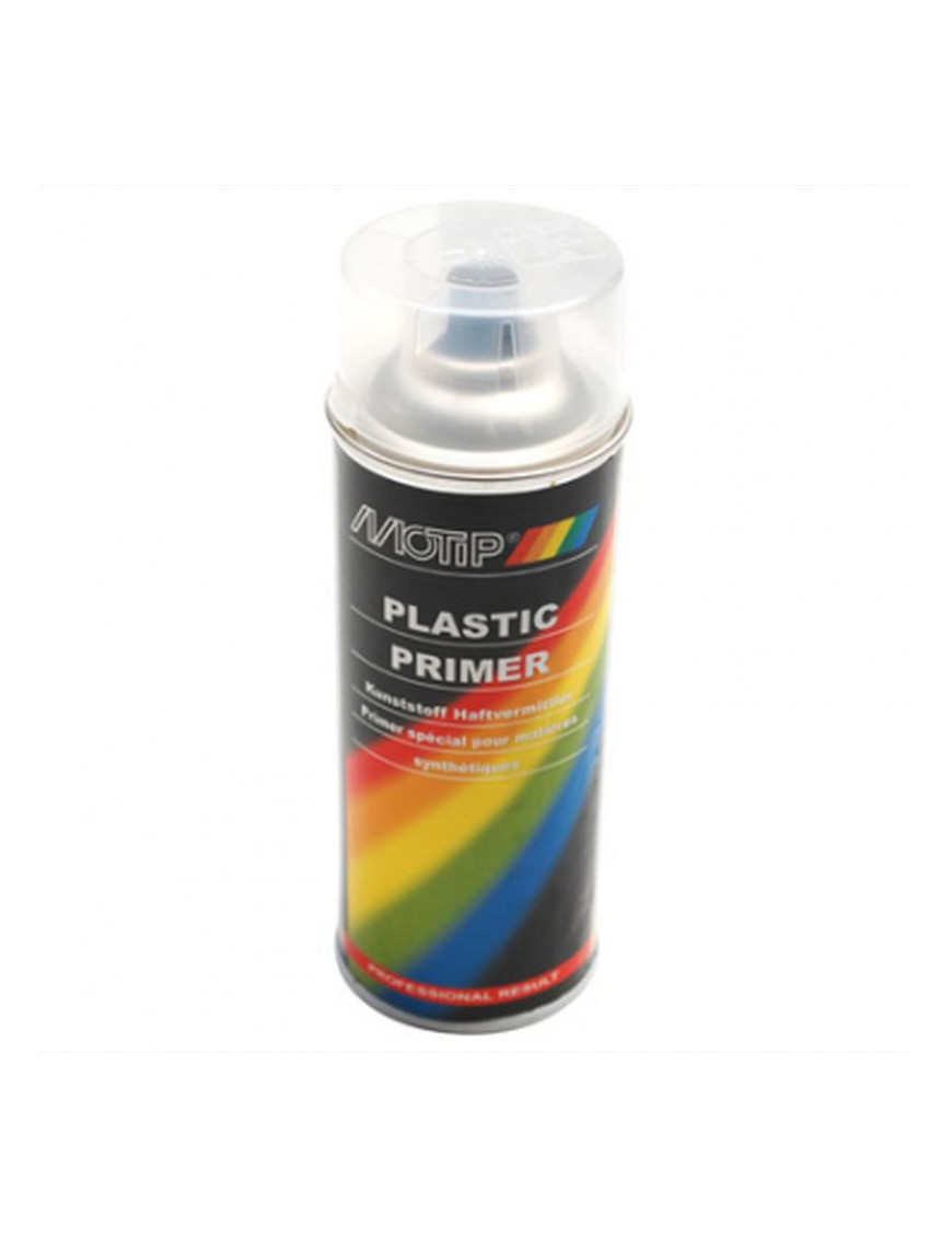Bombe de peinture motip appret pro special plastique transparent ...