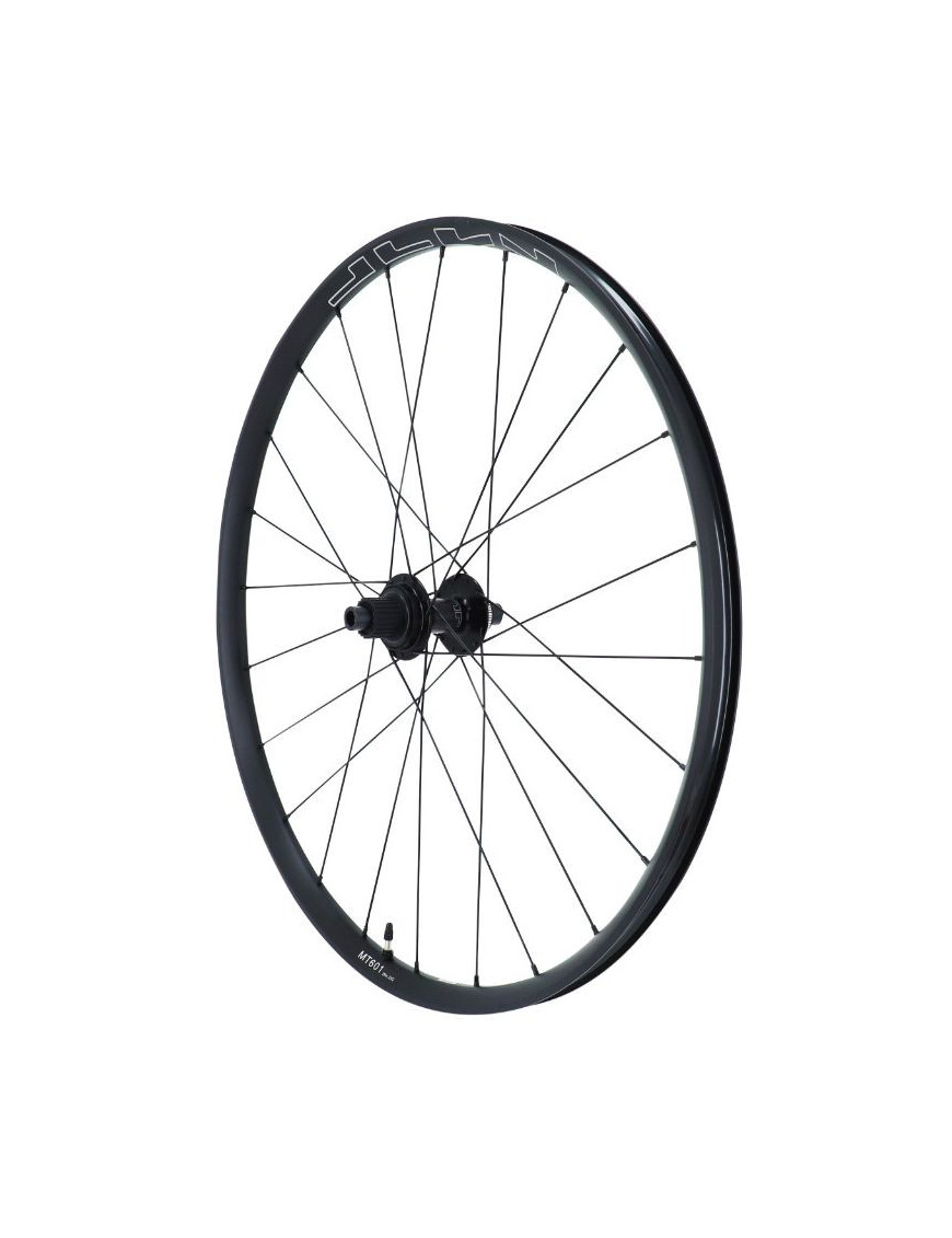 "ROUE VTT 29"" SHIMANO MT601 DISC CENTERLOCK ARRIERE CORPS MICROSPLINE 12V. NOIR TUBELESS-TUBETYPE AXE 12-148"