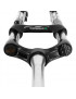 FOURCHE VTT 29  ZOOM 868S A RESSORT NOIR REGLABLE-BLOCABLE AVEC MANETTE AU CINTRE DEB. 100MM POUR AXE TRAVERSANT BOOST 15-110 P
