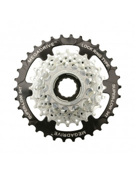 ROUE LIBRE 7V. SUNRACE 13-34 MEGADRIVE ARGENT EN BOITE (COMPATIBLE MEGARANGE)