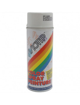 Bombe de peinture motip glycero brillant blanc pur spray 400ml (0...