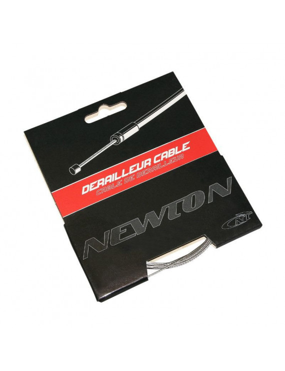 CABLE DE DERAILLEUR NEWTON INOX POUR SHIMANO ET ADAPTABLE 1,1mm 2,10M (VENDU A L'UNITE SUR CARTE)