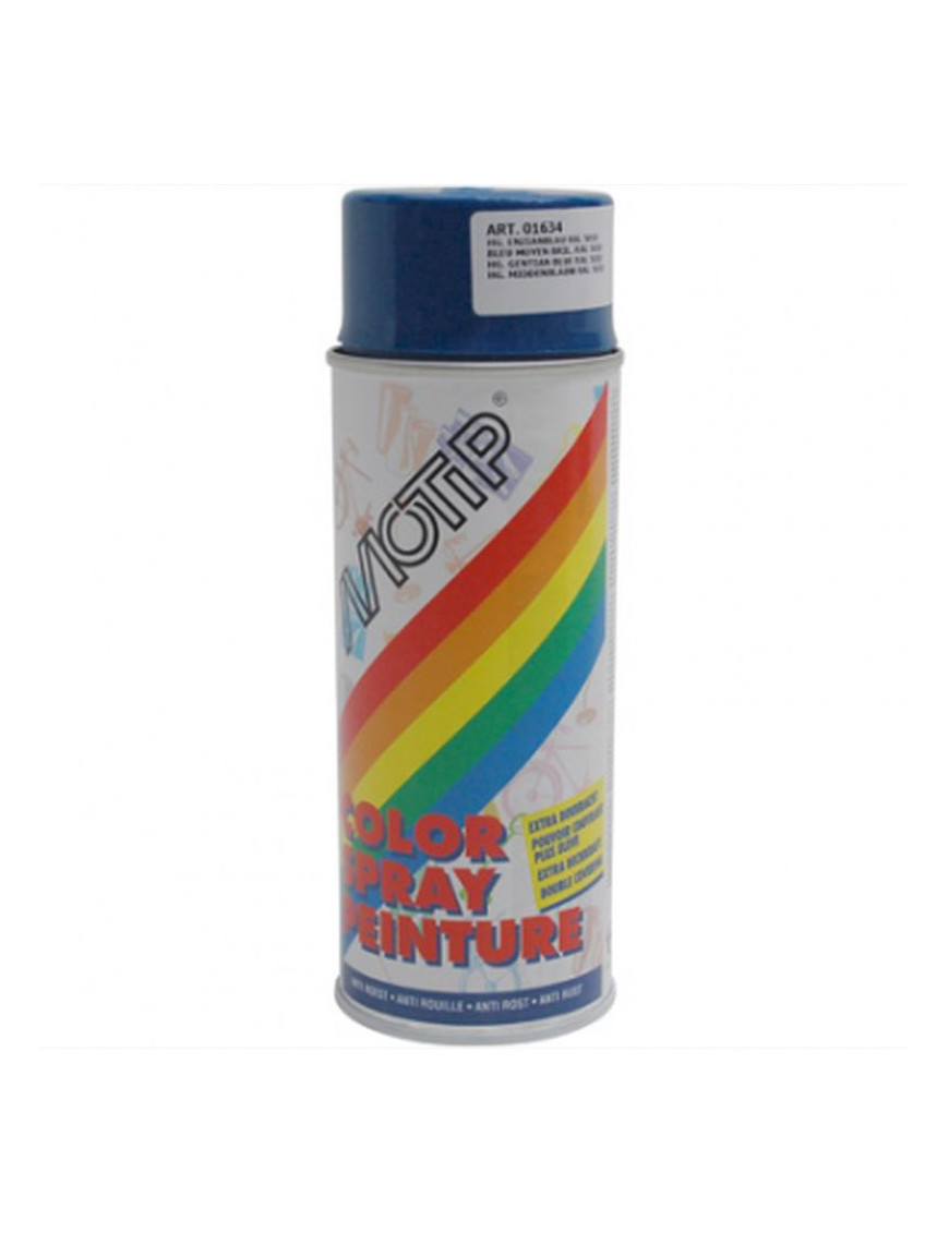Bombe de peinture motip glycero brillant bleu gentiane spray 400m...