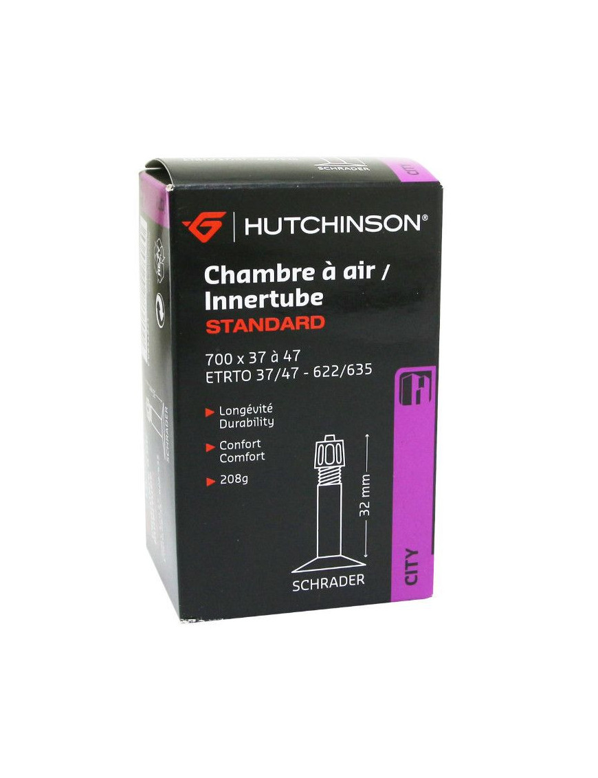 CHAMBRE A AIR VELO 700 x 37-47 HUTCHINSON VALVE STANDARD 32mm 168g