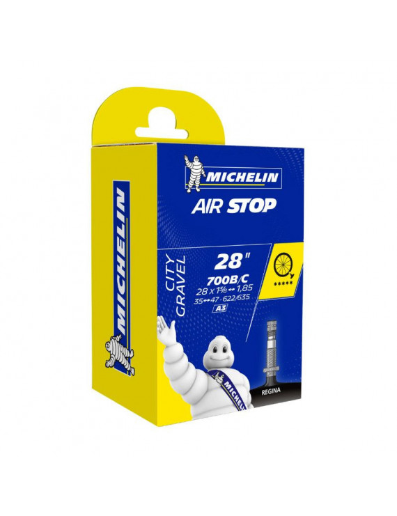 CHAMBRE A AIR VELO 700 x 35-47 MICHELIN A3 VALVE REGINA 40mm 166g