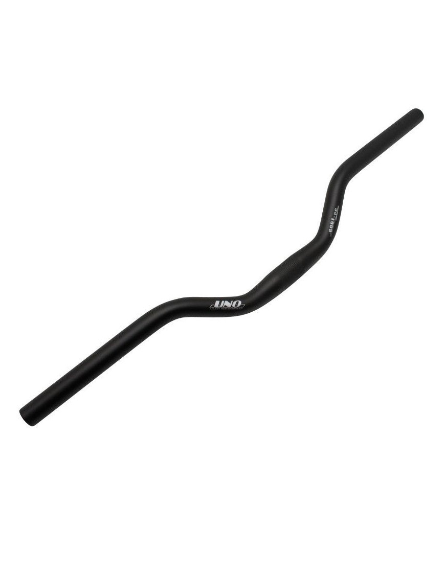 CINTRE VTT DEMI RELEVE ALU NOIR MAT 25,4mm L610mm HAUTEUR 50mm