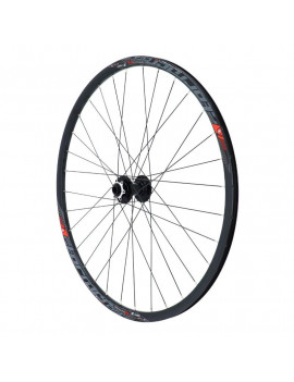 ROUE ROUTE 700 STORMER AVANT DISC 6 TROUS MOYEU ROULEMENT NOIR AXE 15-100mm RAYONS INOX NOIRS (POUR PNEU 23-25-28) - TUBELESS R