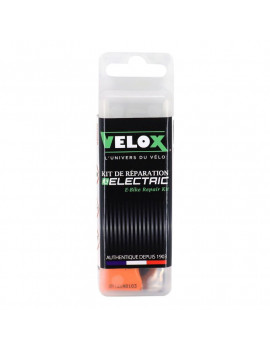 KIT REPARATION CHAMBRE A AIR VELOX ELECTRIQUE-E-BIKE  - BOITE (6 PATCHS 25mm + 1 PATCHS 24-34mm + 1 PATCHS 32-50mm + COLLE 5g +