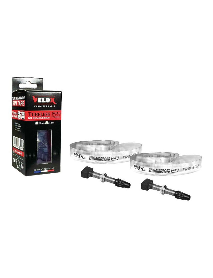 KIT DE CONVERSION VELOX TUBELESS ROUTE-GRAVEL 700 x 25 mm (VENDU PAR 2 EN BOITE)