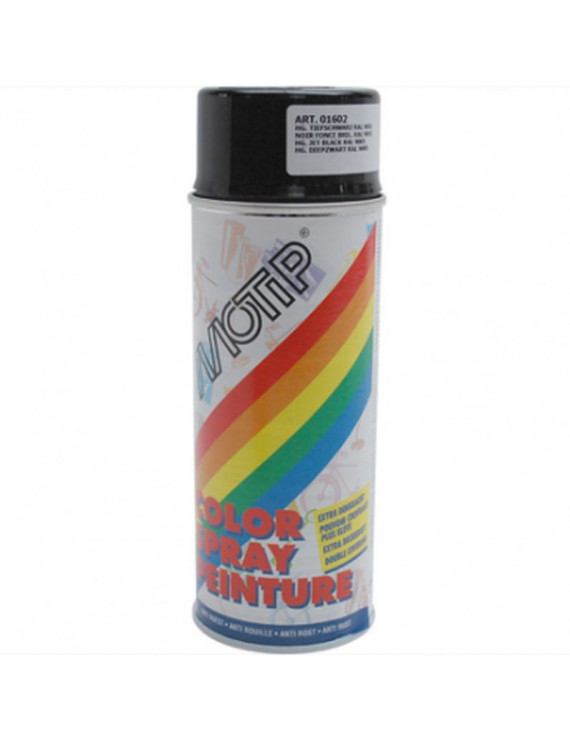 Bombe de peinture motip glycero brillant noir brillant spray 400m...