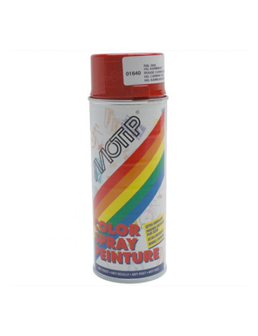 Bombe de peinture motip glycero brillant rouge carmin spray 400ml...