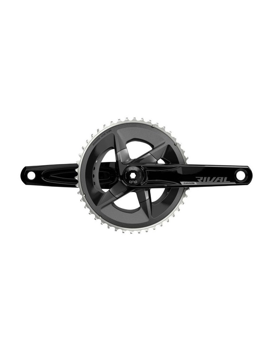 PEDALIER ROUTE SRAM 12V. RIVAL ALU GRAVEL AXE INTEGRE DUB 172.5mm 46x33dts ENTRAXE PLATEAUX 107mm (SANS CUVETTES)