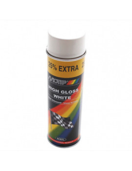 Bombe de peinture motip pro acrylique brillant blanc spray 500ml ...