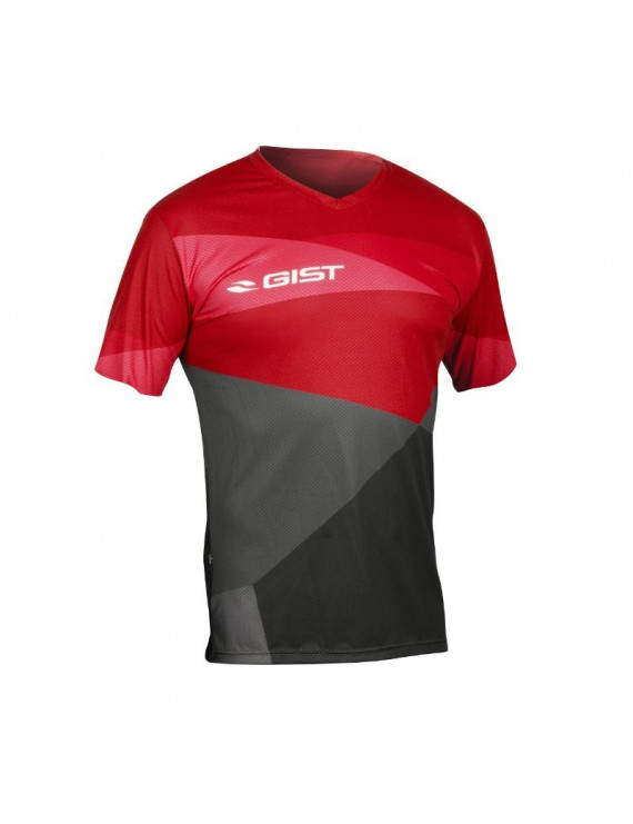 MAILLOT GIST HOMME MANCHES COURTES G-OUT GRAVEL - VTT ROUGE-NOIR L  -5362-