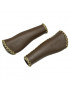 POIGNEE ERGOTEC CUIR MONACO MARRON CHOCOLAT L135-135mm (PAIRE)