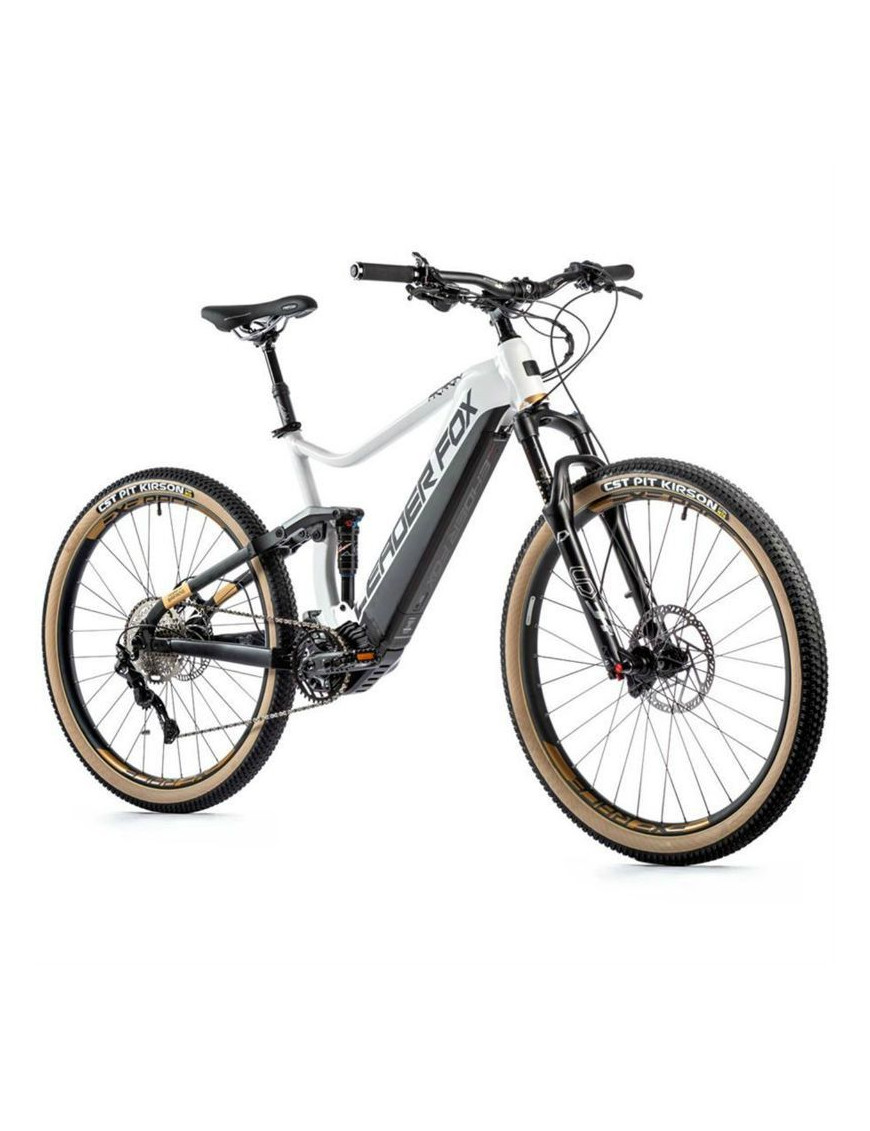 VELO ELECTRIQUE-VAE VTT 29 LEADER FOX ACRON 2023 TOUT SUSPENDU BLANC 10V MOTEUR CENTRAL BAFANG M510 36V 95Nm BATTERIE 20Ah (TAI