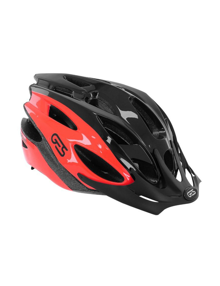 CASQUE VELO ADULTE GES VTT ROCKET NOIR-ROUGE TAILLE 54-58 AVEC VISIERE ET SYSTEM QUICK LOCK (VENDU EN BOITE)