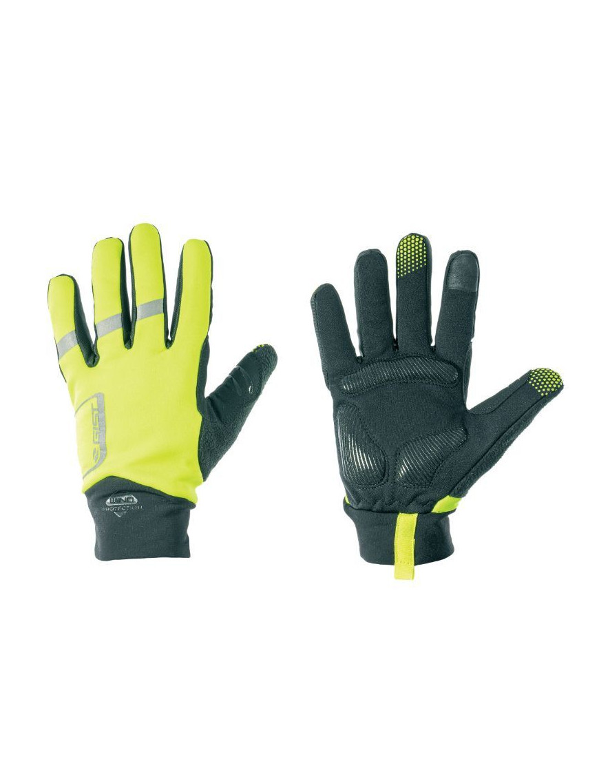 GANTS VELO HIVER LONG GIST WAY TOUCH MEMBRANE ANTI PLUIE ET IMPERMEABLE JAUNE FLUO L (PAIRE SUR CARTE)   -5494