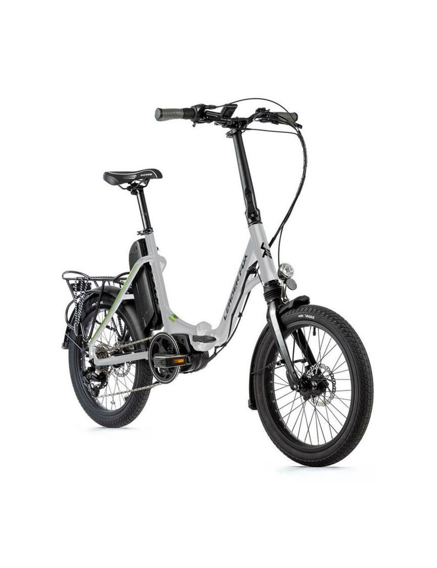 VELO ELECTRIQUE-VAE PLIANT CITY 20 LEADER FOX HARLAN 2021 MIXTE ARGENT MAT 7V MOTEUR CENTRAL BAFANG M300 36V 80Nm BATTERIE 14Ah