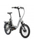 VELO ELECTRIQUE-VAE PLIANT CITY 20 LEADER FOX HARLAN 2021 MIXTE ARGENT MAT 7V MOTEUR CENTRAL BAFANG M300 36V 80Nm BATTERIE 14Ah
