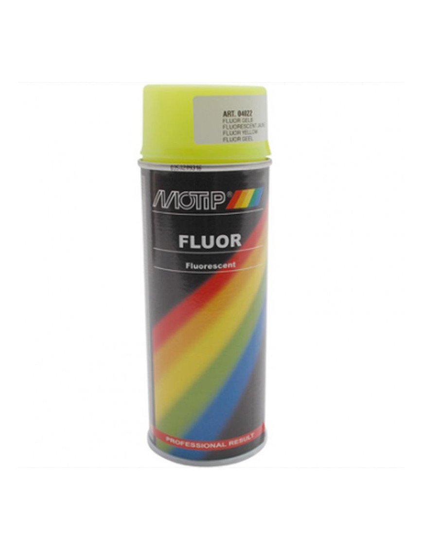 Bombe de peinture motip pro fluo jaune spray 400ml (04022)