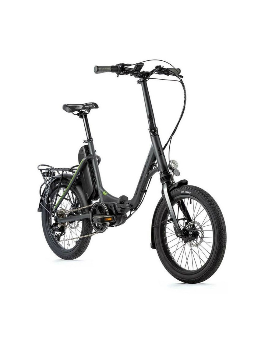 VELO ELECTRIQUE-VAE PLIANT CITY 20 LEADER FOX HARLAN 2021 MIXTE GRIS MAT 7V MOTEUR CENTRAL BAFANG M300 36V 80Nm BATTERIE 14Ah