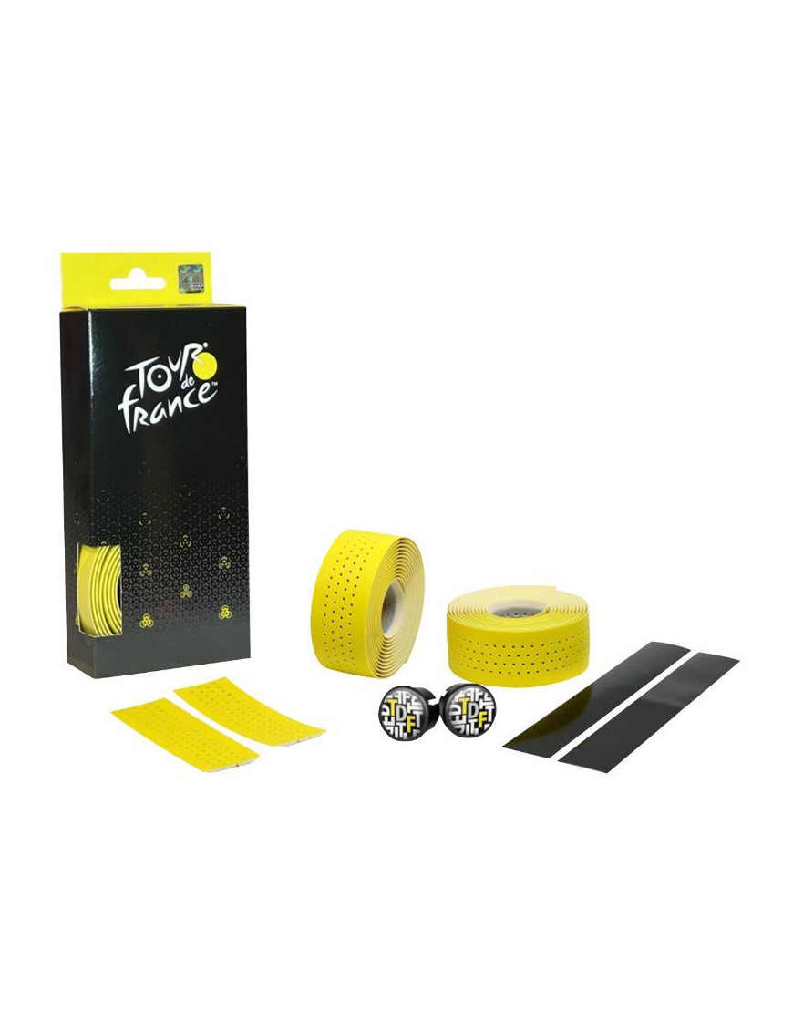 RUBAN DE GUIDON TOUR DE FRANCE CONFORT JAUNE PERFOREE