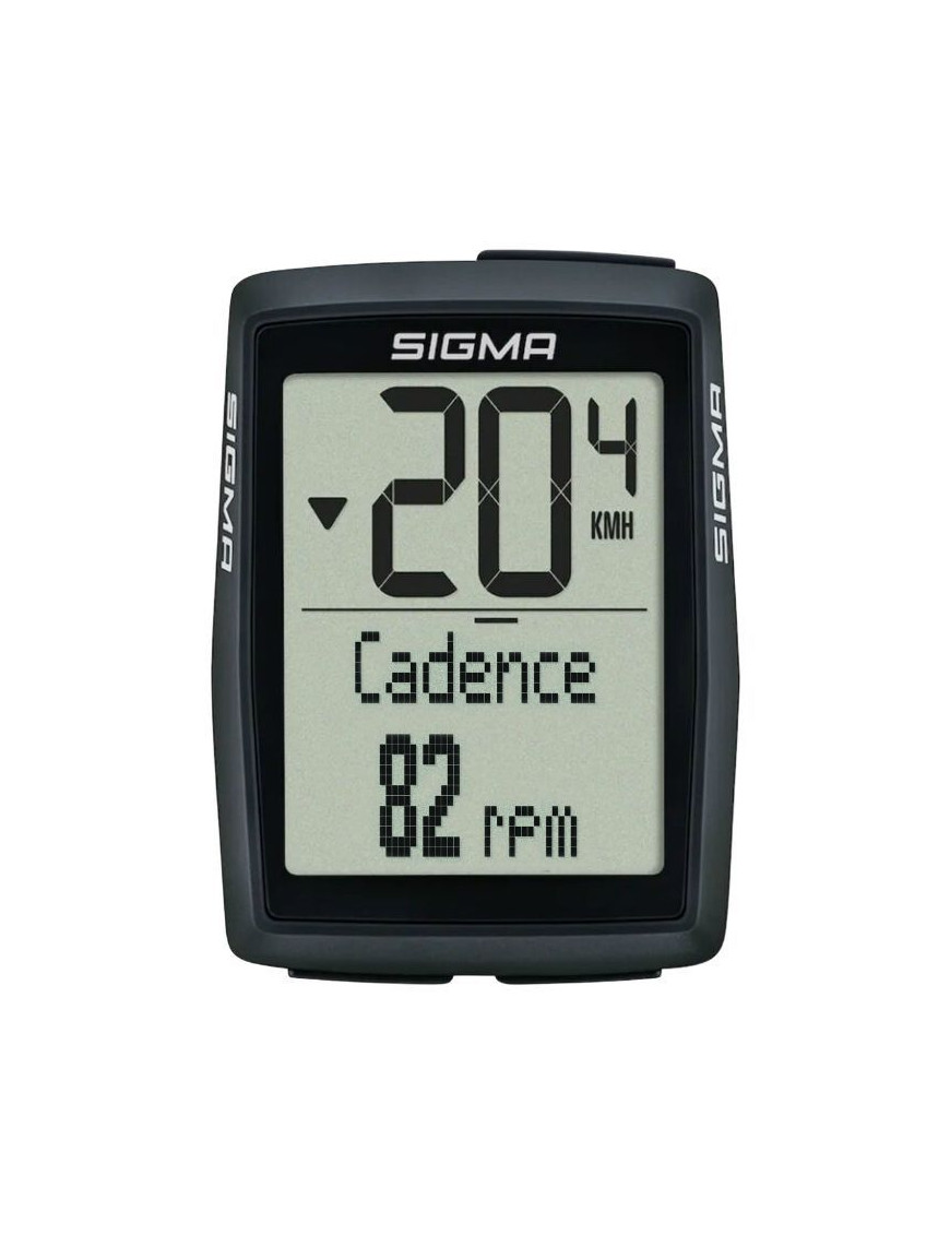 COMPTEUR SIGMA BC 14.0 WL SANS FIL NOIR AVEC CADENCE PEDALAGE ( 14 FONCTIONS)