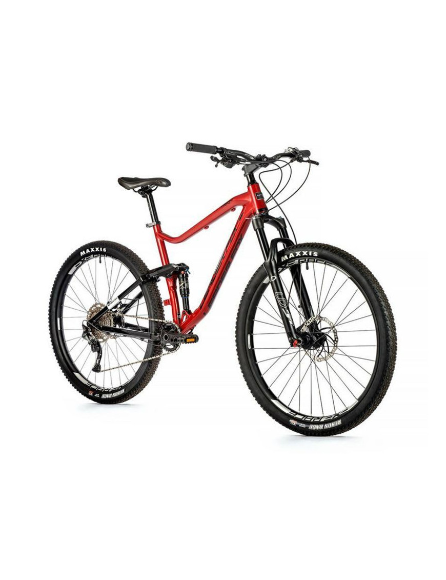 VELO MUSCULAIRE VTT LEADER FOX 29 TRION 2023 TOUT SUSPENDU HOMME ROUGE TIGRE 10V (CADRE 21,5'' - H55cm - XL - POUR ADULTE DE 18