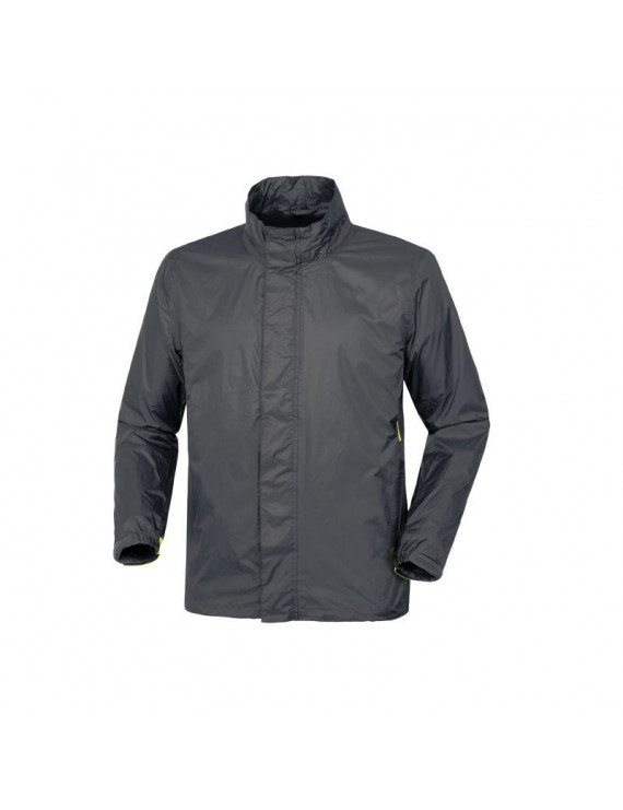 VESTE DE PLUIE  ADULTE TUCANO NANO RAIN ALPHA GRIS ANTHRACITE  TAILLE  XL  AVEC SYSTEME AERATION + INSERTS REFLECHISSANTS