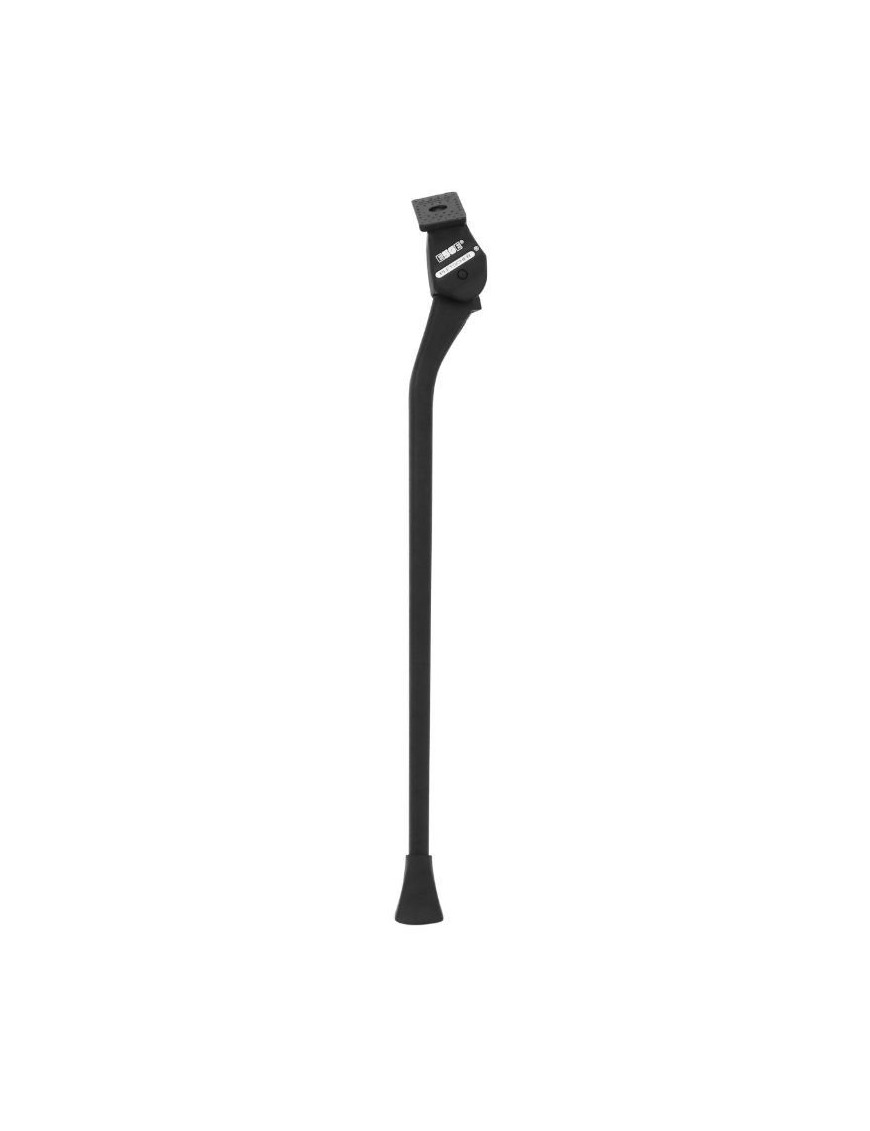 "BEQUILLE VELO LATERALE AVEC PLAQUE PLETSCHER OPTIMA NOIRE A COUPER LG 350mm AVEC SEMELLE 29""  (SUR CARTE)"
