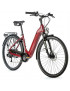 VELO ELECTRIQUE-VAE CITY 28 LEADER FOX INDUKTORA 2022 MIXTE ROUGE POURPRE 7V MOTEUR ROUE AR BAFANG 36V 45Nm BATTERIE 14Ah (20''