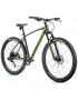 VELO MUSCULAIRE VTT 29 LEADER FOX ZERO 2023 NOIR MAT-VERT 9V CADRE 22 POUCES (TAILLE ADULTE 190 à 198 cm)