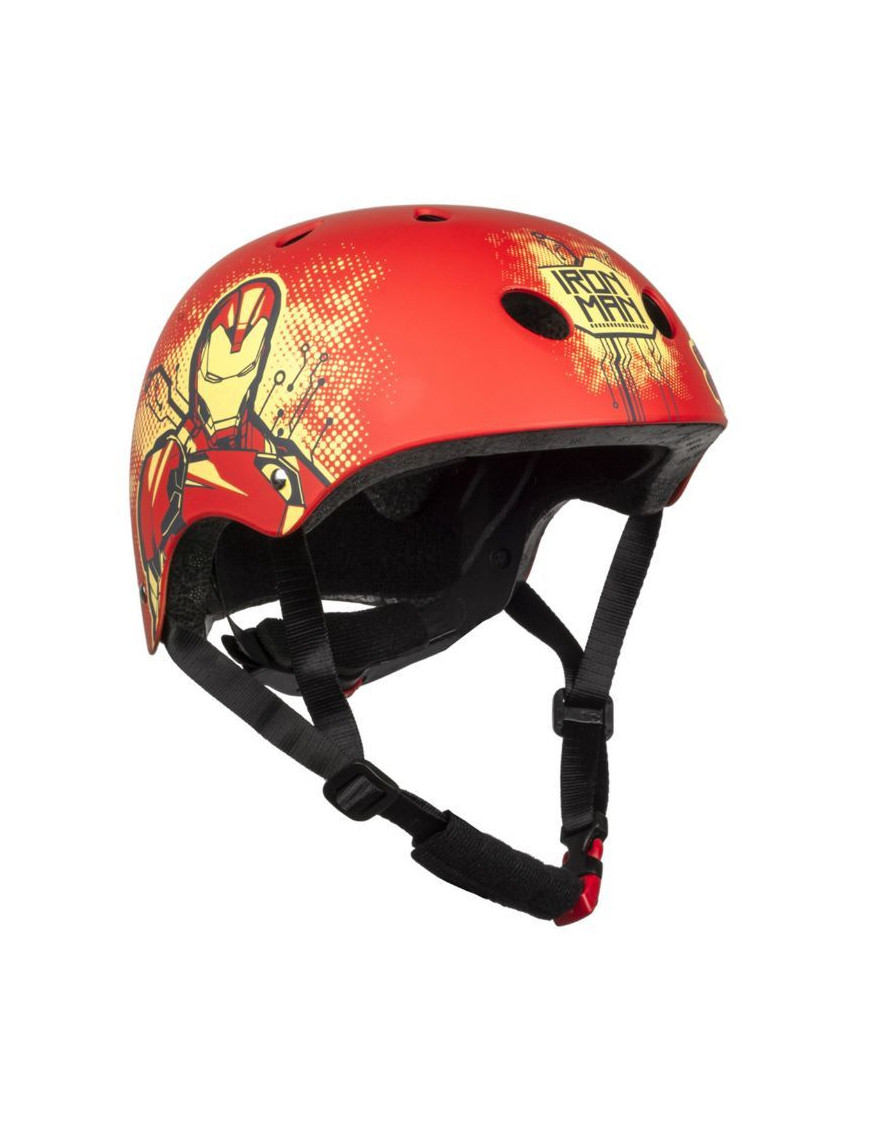 CASQUE VELO ENFANT DISNEY V3 MARVEL IRON MAN ROUGE AVEC MOLETTE REGLAGE TAILLE 54-58 (VENDU SUR CARTE)