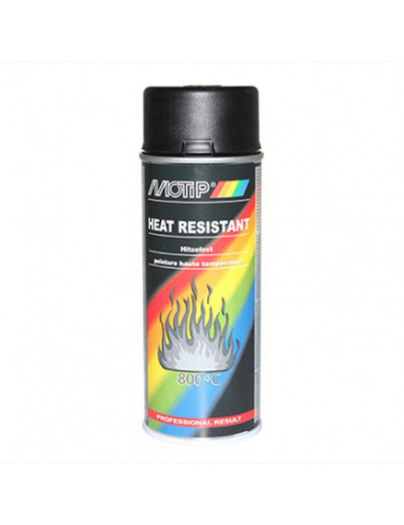Bombe de peinture motip pro haute temperature noir spray 400ml (0...