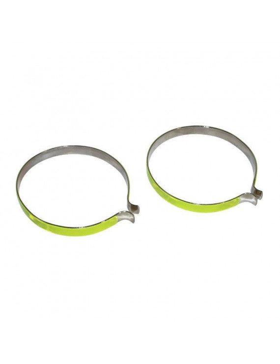 PINCE PANTALON P2R ACIER CHROME AVEC BANDE REFLECHISSANTE (PAIRE)