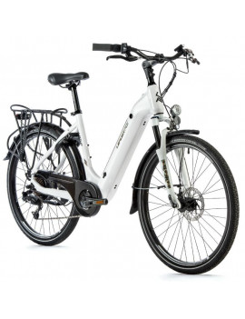 VELO ELECTRIQUE-VAE CITY 26 LEADER FOX LOTUS 2022 MIXTE BLANC 7V MOTEUR ROUE AR BAFANG 36V 45Nm BATTERIE 14Ah (20'' - H52cm - T