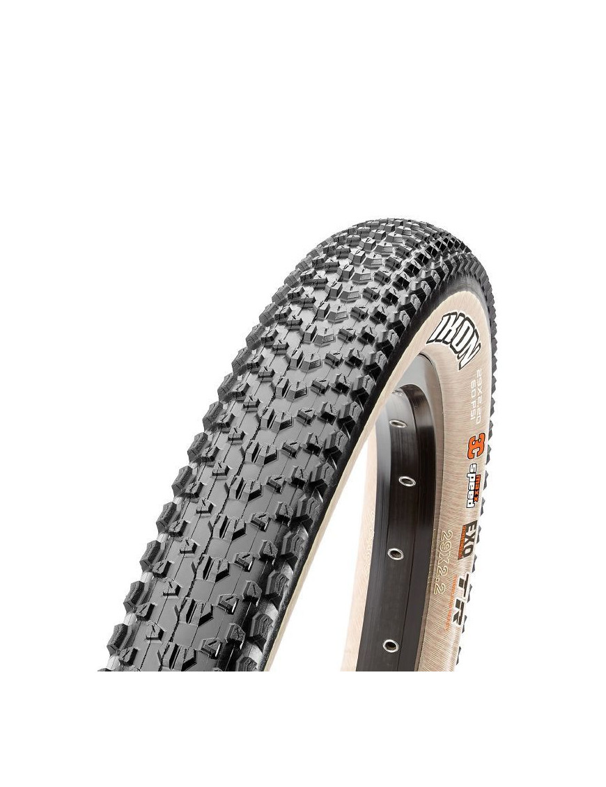 PNEU VTT 29 X 2.20 MAXXIS IKON EXO TUBELESS READY TAN NOIR BEIGE TS 54 622