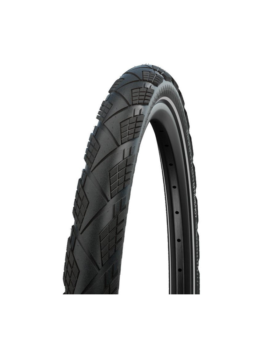 PNEU VTT URBAIN - VAE 27.5 X 2.15 SCHWALBE MARATHON EFFICIENCY ADDIX NOIR TS (55-584) (650B) RENFORT V-GUARD FLANC REFLEX HOMOL