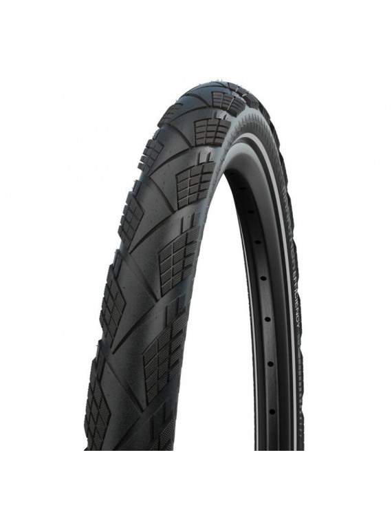 PNEU VTT URBAIN - VAE 27.5 X 2.15 SCHWALBE MARATHON EFFICIENCY ADDIX NOIR TS (55-584) (650B) RENFORT V-GUARD FLANC REFLEX HOMOL