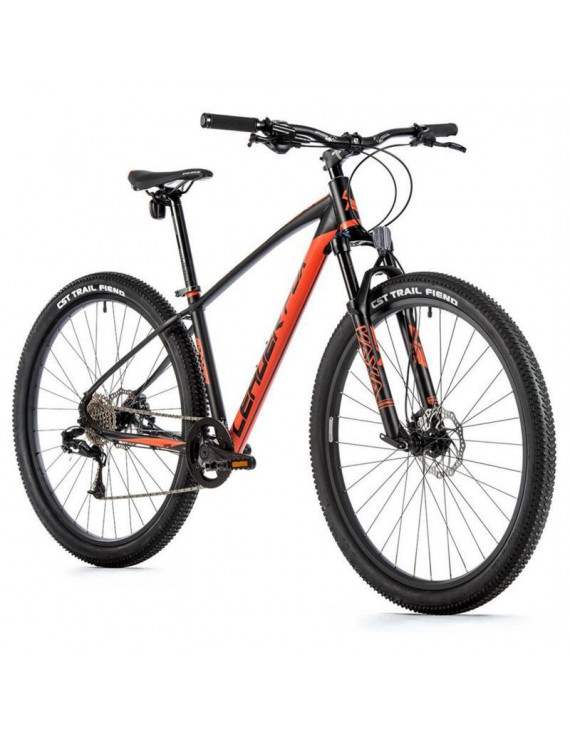 VELO MUSCULAIRE VTT 29 LEADER FOX SONORA 2023 NOIR-ORANGE MAT 8V CADRE 22 POUCES (TAILLE ADULTE 190 à 198 cm)