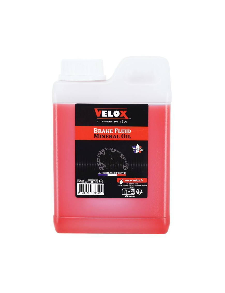 LIQUIDE DE FREIN VELO VELOX MINERAL ROSE (1L)