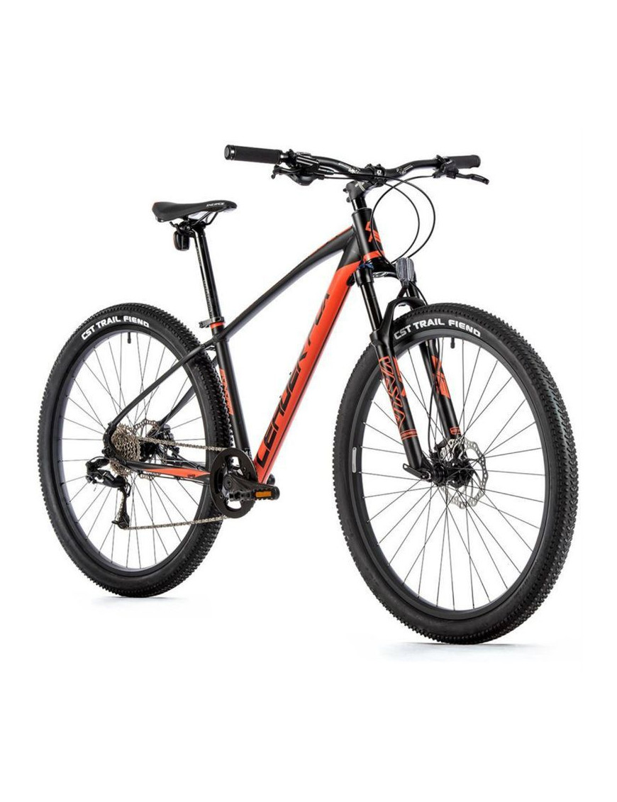 VELO MUSCULAIRE VTT 29 LEADER FOX SONORA 2023 NOIR-ORANGE MAT 8V CADRE 16 POUCES (TAILLE ADULTE 160 à 168 cm)