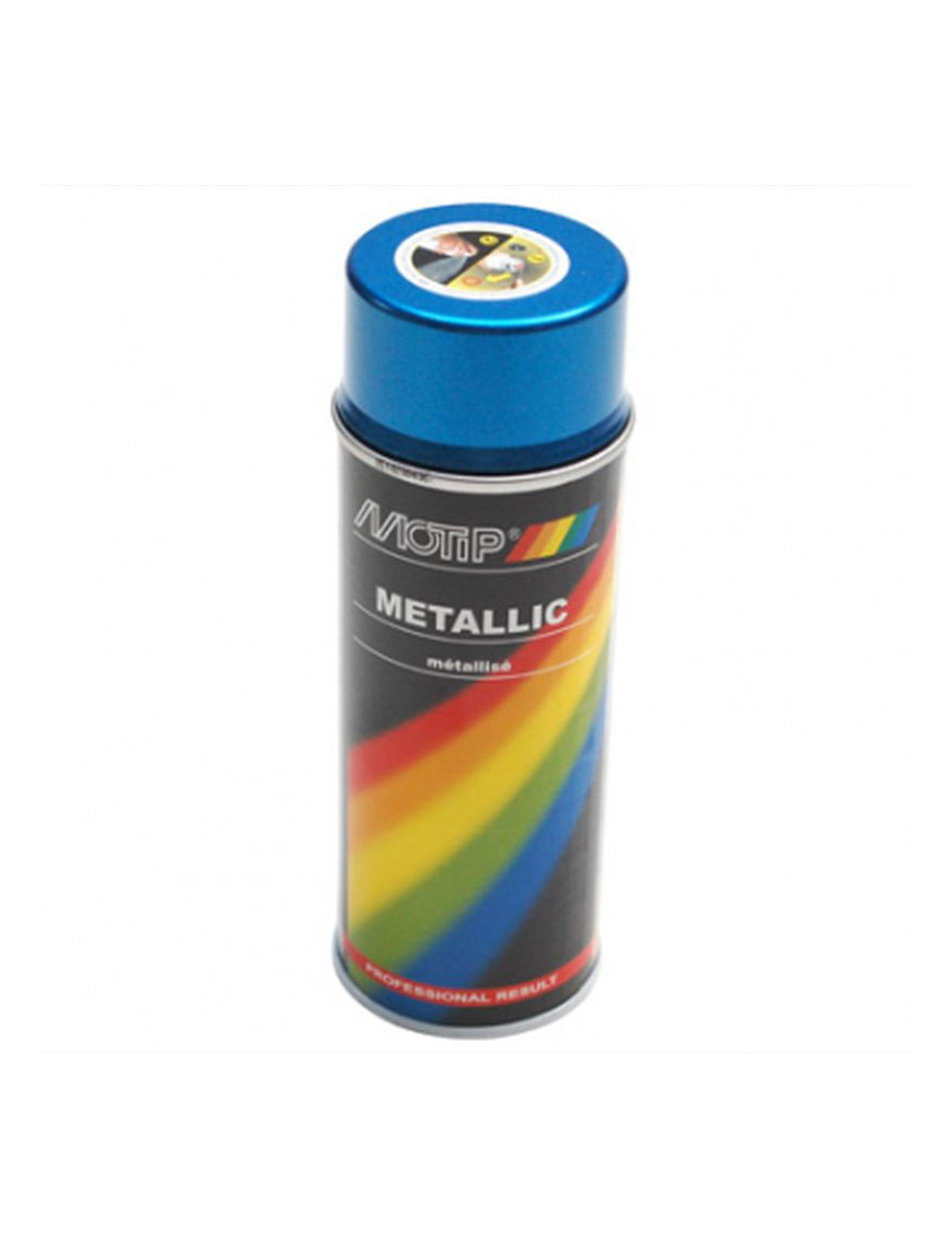 Bombe de peinture motip pro métal bleu spray 400ml (04044)